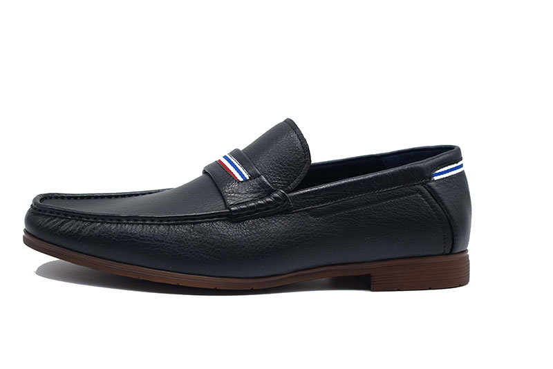 Soft leather slip on loafer shoes